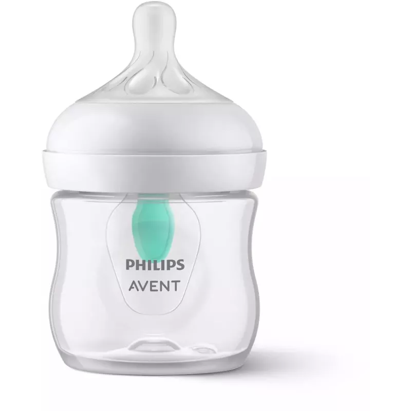 Philips Avent Natural Response Anti-Colic Babyflasche mit AirFree Ventil, 125 ml, Newborn Flow 1, 0m+