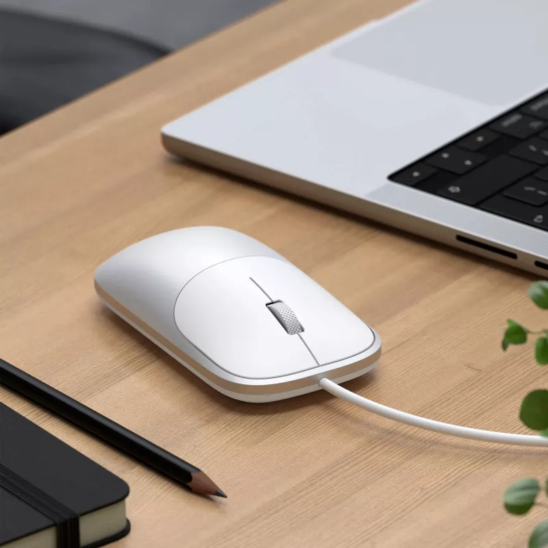 Satechi Slim LX Kabelmaus, Silber