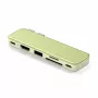 Satechi USB-C Snap Hub – Multiport-Adapter mit 4K HDMI, 5Gbps USB, Kartenleser, 45W PD (Citrus)