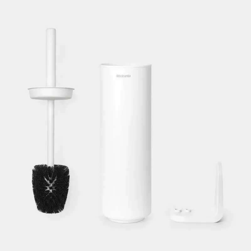 Brabantia ReNew Toilettenbürste mit Halter, Mineral White