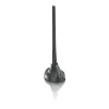 PHILIPS SDV5100/12 Zimmerfernsehantenne mit 18 dB Verstärkung, UHF/VHF/FM, Schwarz