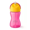 Philips Avent Strohhalmbecher mit flexiblem Strohhalm, 300 ml, 12m+, Rosa