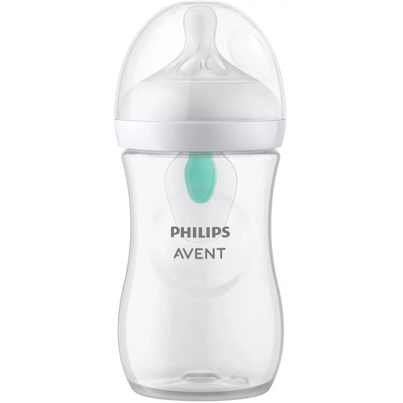 Philips Avent Natural Response Anti-Colic Babyflasche mit AirFree Ventil 260 ml, Mittlerer Sauger, 1M+