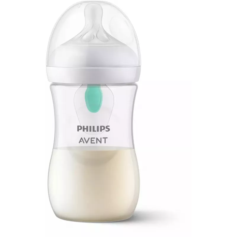 Philips Avent Natural Response Anti-Colic Babyflasche mit AirFree Ventil 260 ml, Mittlerer Sauger, 1M+