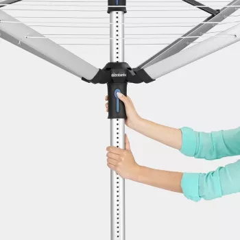 Brabantia Wäschespinne Lift-O-Matic 50 m, Metallic Grey