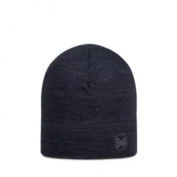 BUFF Leichte Merino-Beanie – Einfarbig Nachtblau, Größe M