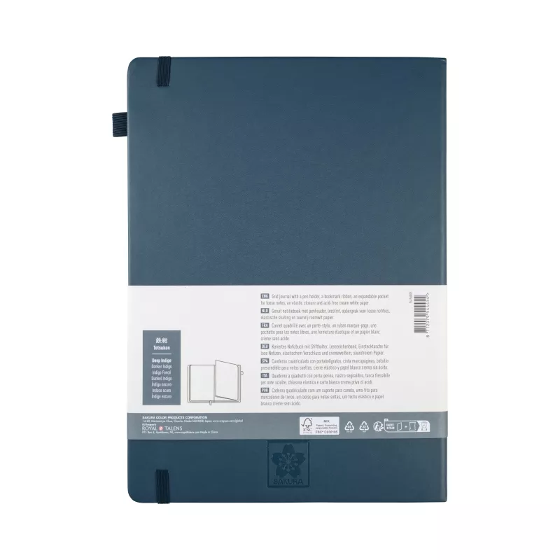 Sakura Notizbuch DIN A4 kariert, Dunkelindigo Hardcover, 160 Seiten, 1 Stück (94156805)