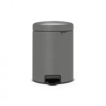 Brabantia NewIcon 5L Tretmülleimer, Mineral Concrete Grey