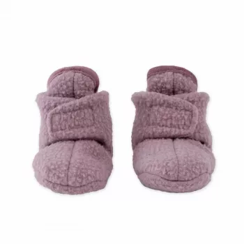 Lodger Slipper Teddy Baby Hausschuhe, Rose, 6-12 Monate, Antirutsch-Sohle, Fleece