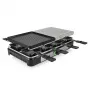 Tristar RA-2747 Raclette mit Antihaftbeschichtung, Kontrollleuchte, Grillfunktion, Schwarz, Stein