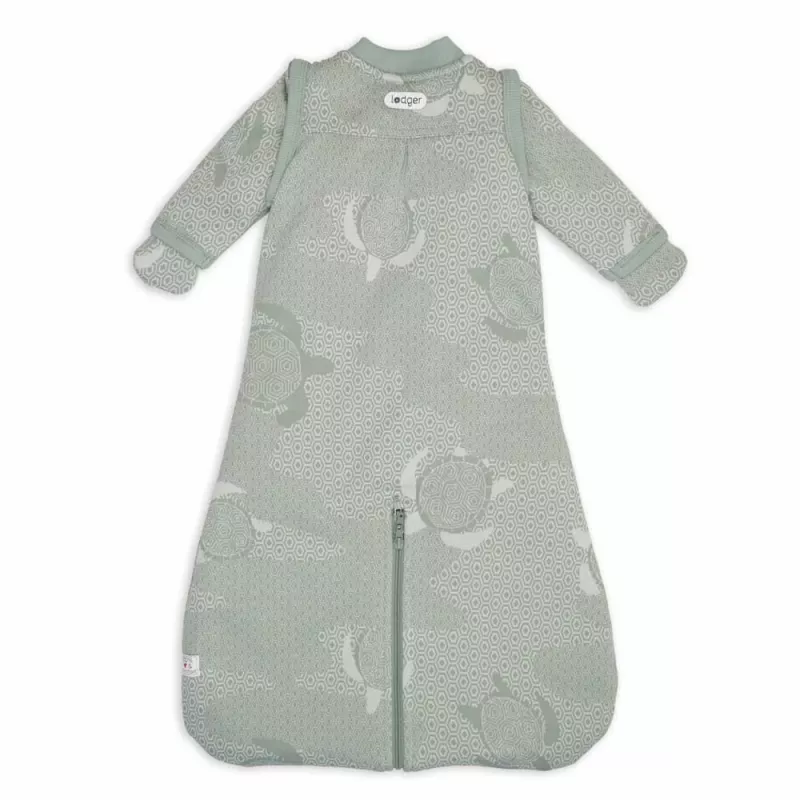Lodger Hopper Matcha Turtle Baby-Schlafsack mit abnehmbaren Ärmeln, 50/62, Silk HPM 109_50/62