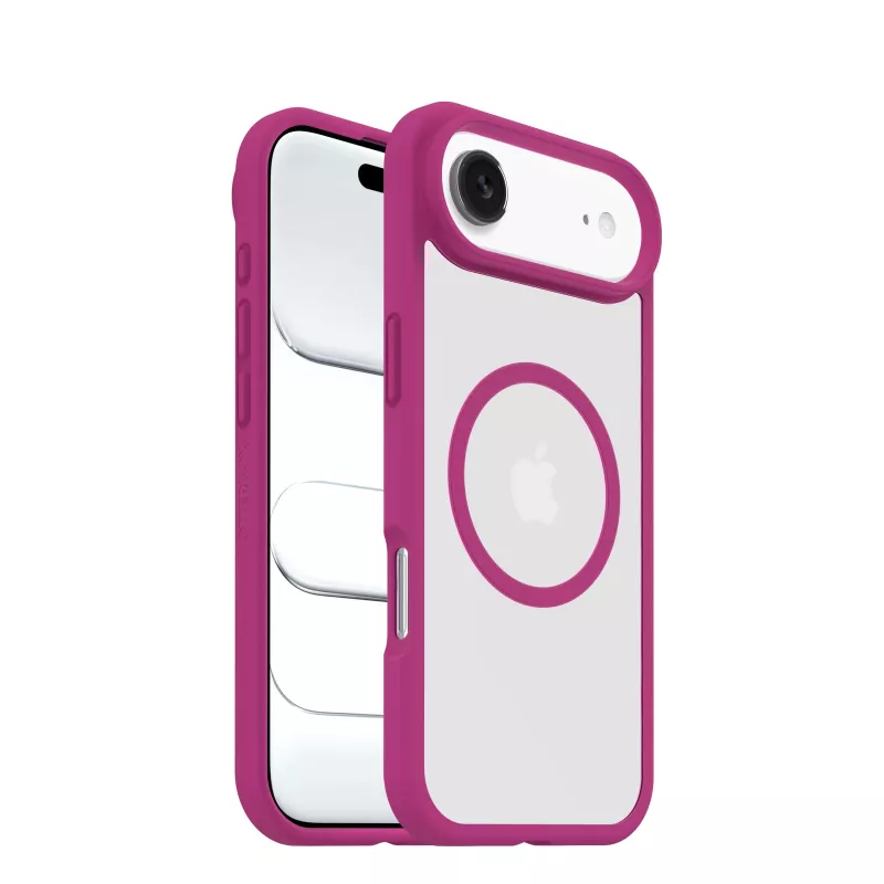 OtterBox React Series Rückseitenabdeckung für Apple iPhone Air – MagSafe-kompatibel – Rose Crystal (Pink/Klar) 77-98614