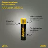 AQIILA AAA NiMH Akkus mit USB-C, 1,2 V, 600 mAh, 4er-Pack AQ60AAA374C4