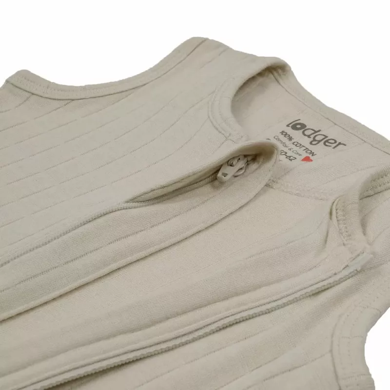 Lodger Hopper Solid ärmelloser Baby-Schlafsack, Birke, 50/62