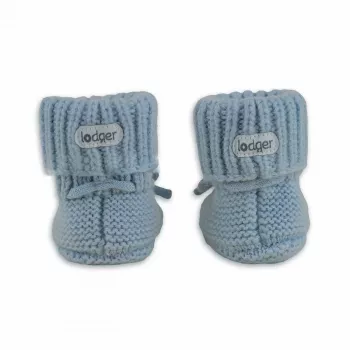 Lodger Slipper Merino Wool Babyschuhe, Blue Fogg, 6-12 Monate