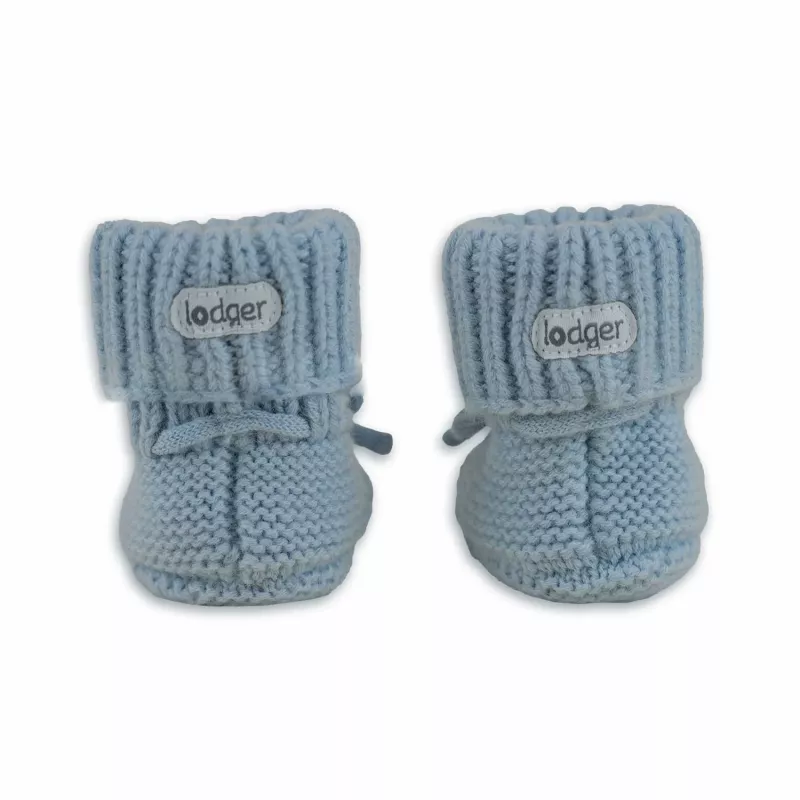 Lodger Slipper Merino Wool Babyschuhe, Blue Fogg, 6-12 Monate