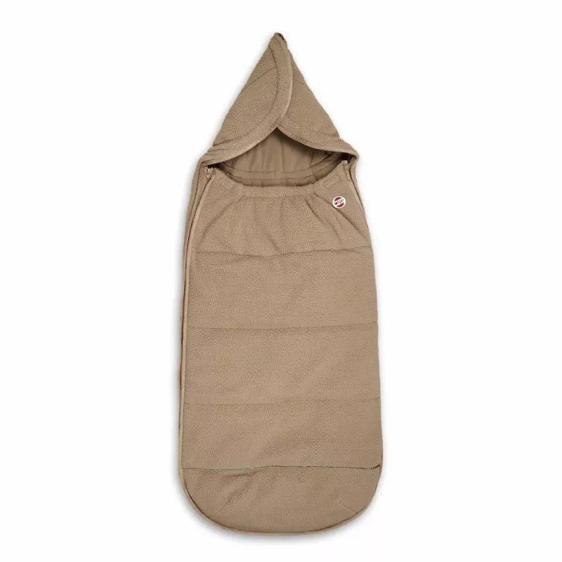 Lodger Mini BunkerTeddy Ganzjahres-Autositz-Fußsack, Beige