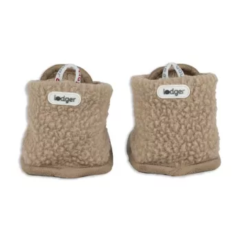 Lodger Teddy Baby Hausschuhe, Beige, 12-18 Monate, Antirutsch-Sohle, Weicher Fleece