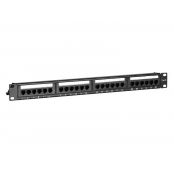 DS-IT CAT 6 UTP Netzwerk-Patchpanel, 19 inch, 24-Port DS-Patch6-24UTP