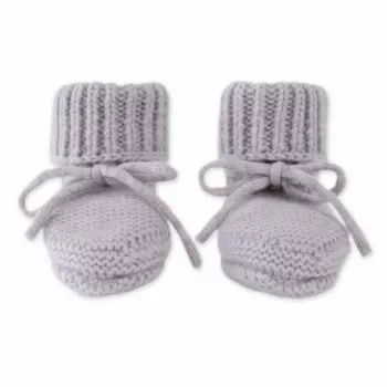 Lodger Slipper Merino Wool Baby-Booties, Stone, 0-6 Monate