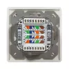 DSIT DC-Wall-In-STP6-I Unterputz Cat. 6 geschirmte Doppel-RJ45-Dose, Elfenbein