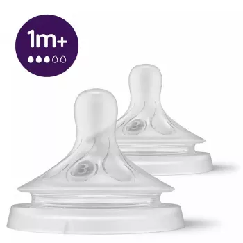 Philips Avent Natural Response Silikon-Sauger Mittlerer Flow 1M+ (2er-Pack)