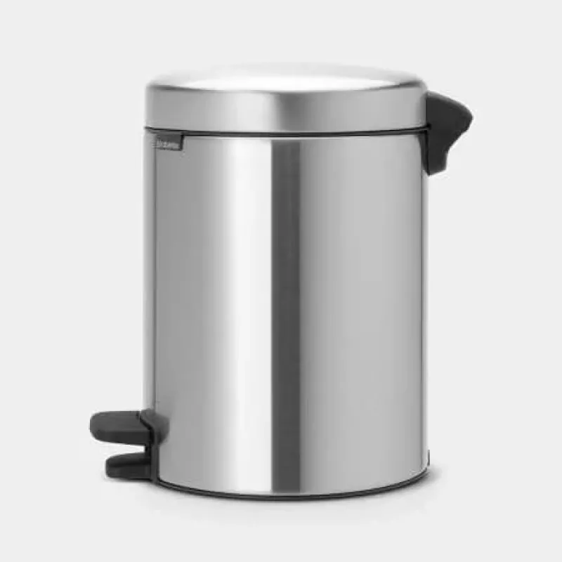 Brabantia NewIcon 5 Liter Treteimer, Mattstahl