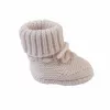 Lodger Slipper Folklore Merino-Woll-Babyschuhe, Birke, 0-6 Monate