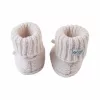 Lodger Slipper Folklore Merino-Woll-Babyschuhe, Birke, 0-6 Monate
