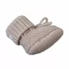 Lodger Slipper Folklore Merino-Woll-Babyschuhe, Beige, 0-6 Monate