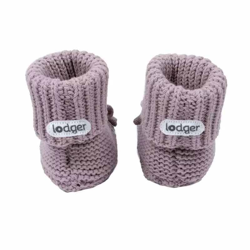 Lodger Slipper Knit Babyschuhe, Rosé, 0-6 Monate