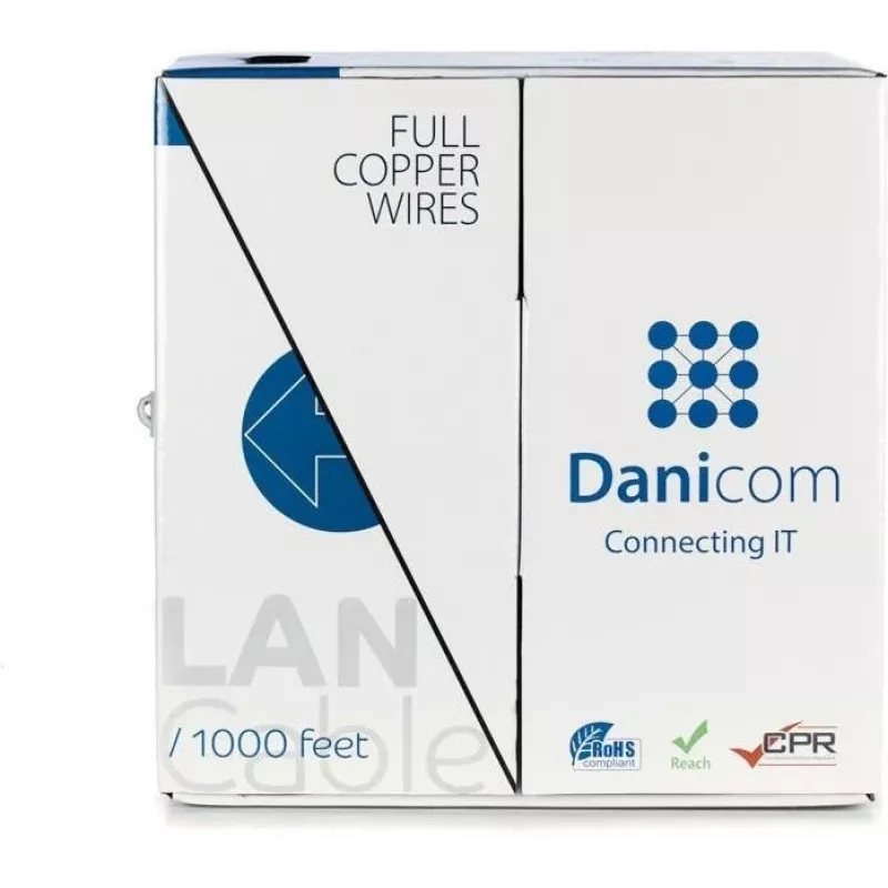 DSIT DANICOM CAT5E UTP 305m Massivleiter LSZH (Eca) Kabel DC-UTP5E-305S-ECA