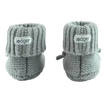Lodger Slipper Folklore Merino-Woll-Babyschuhe, Seide, 0-6 Monate