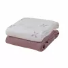 Lodger Swadler Solid Matcha Baumwoll-Pucktuch, Powder Rose, 110x110 cm, 2er-Pack