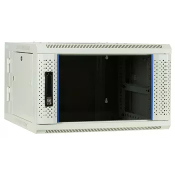 DSIT 6U Wandmontage-Serverschrank mit Glastür, Weiß, 600x600x368 mm DS6606W-DOUBLE