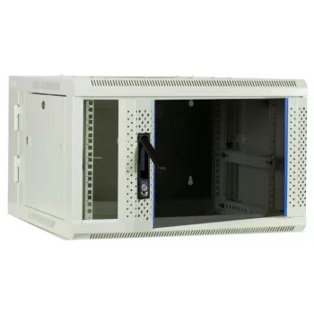 DSIT 6U Wandmontage-Serverschrank mit Glastür, Weiß, 600x600x368 mm DS6606W-DOUBLE