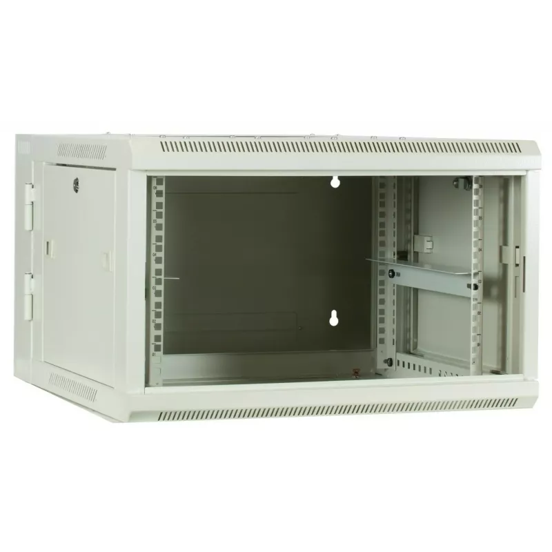 DSIT 6U Wandmontage-Serverschrank mit Glastür, Weiß, 600x600x368 mm DS6606W-DOUBLE