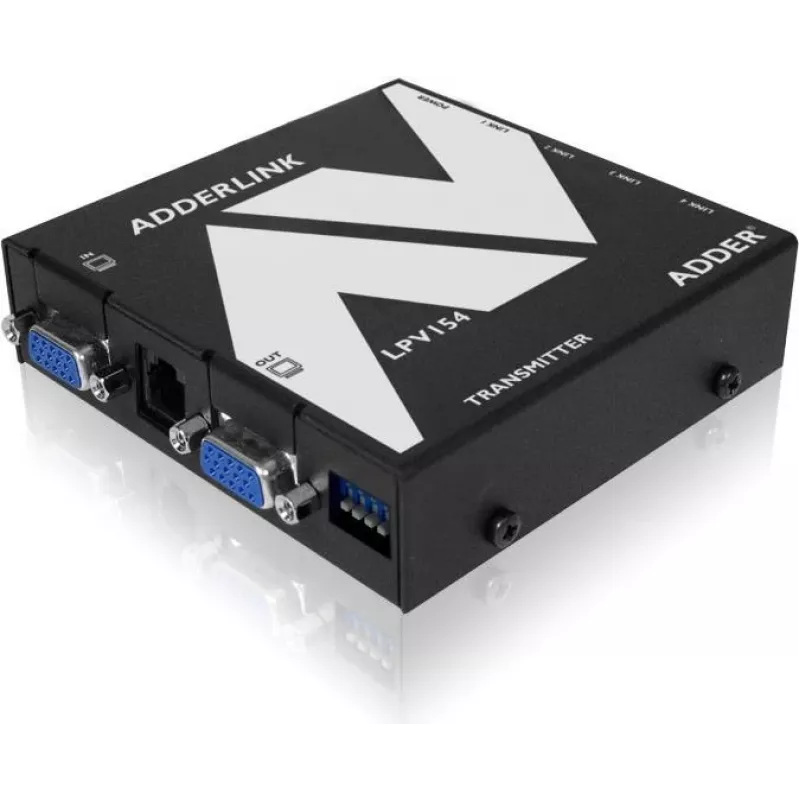 ADDER LPV154T AV Extender Transmitter – VGA & Audio über CATx, 300 m, Schwarz ALPV154T-IEC
