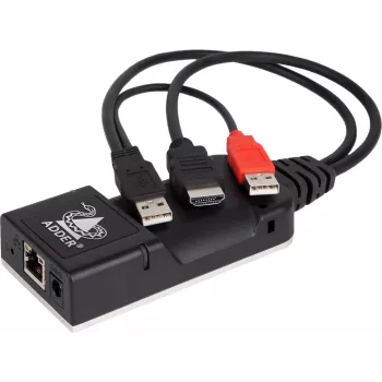 ADDER ALIF101T-HDMI KVM over IP Transmitter - HDMI, USB, Audio, Cat5e/Cat6/Cat7, 2560x1600@60Hz, schwarzes Aluminium