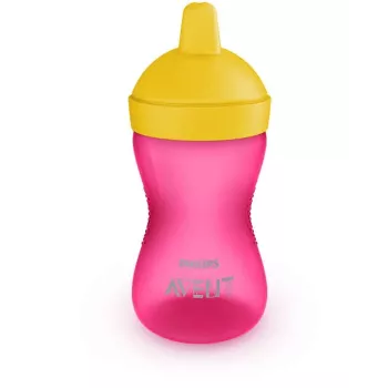 Philips Avent My Grippy Trinklernbecher mit hartem Ausguss 300 ml, 18M+, Rosa