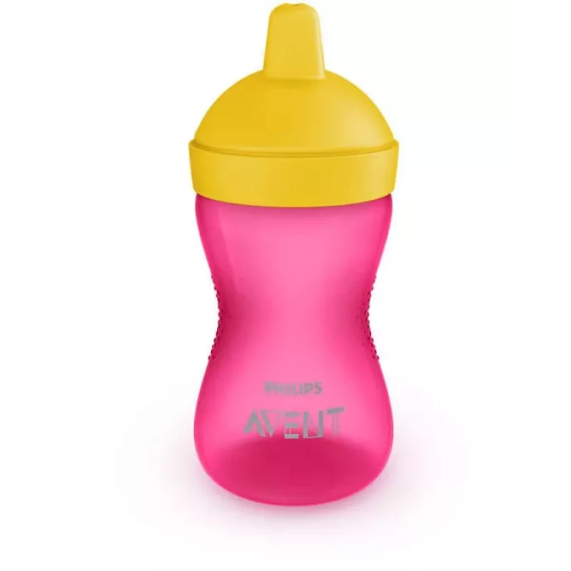 Philips Avent My Grippy Trinklernbecher mit hartem Ausguss 300 ml, 18M+, Rosa