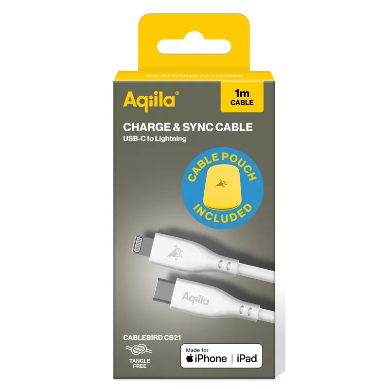 AQIILA 3SI836 USB-C auf Lightning Lade- und Synchronisierungskabel 1m AQCBPBIC3SI836