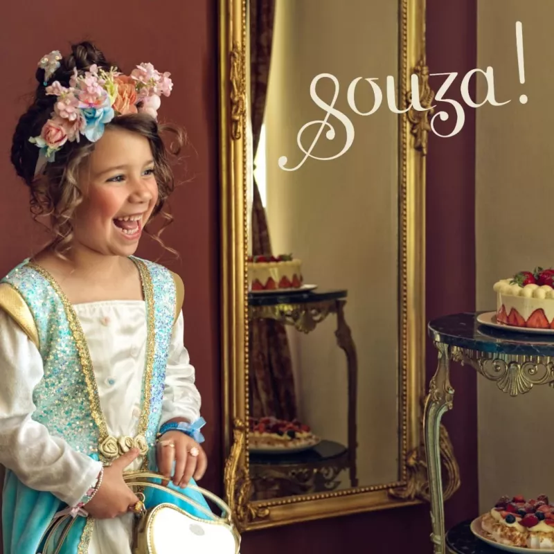 Souza! Prinzessin Josephina Kostümkleid für Mädchen 3-4 Jahre - Rosa/Roségold