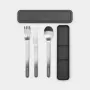 Brabantia Make & Take tragbares Besteckset, Dunkelgrau