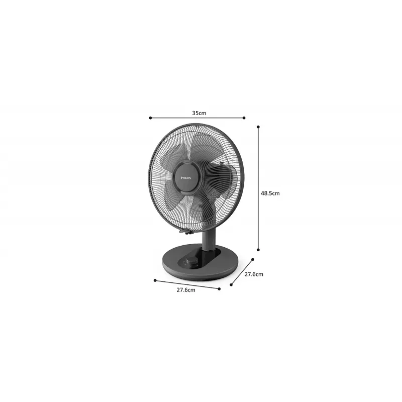 PHILIPS 1000 Series Tischventilator 25 cm Schwarz
