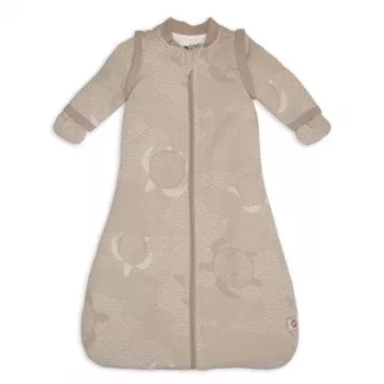 Lodger Hopper Matcha Turtle Baby-Schlafsack mit abnehmbaren Ärmeln, Beige, 50/62