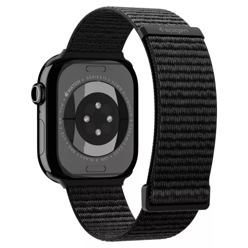Spigen WBF01 Band für Apple Watch 8/9/10/11/SE/Ultra (44/45/46/49 mm), Schwarz