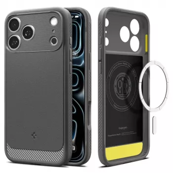 Spigen Rugged Armor Mag MagSafe Hülle für iPhone 17 Pro / 18 Pro - Grau