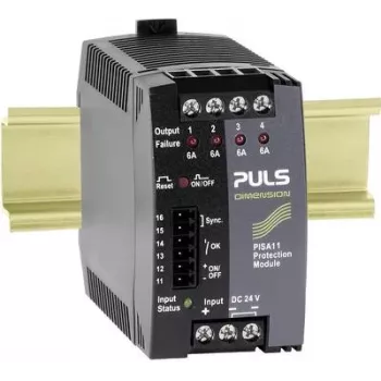 PULS DIMENSION PISA11.406 4-Kanal Elektronischer Schutzschalter Modul 24V DC 4x6A