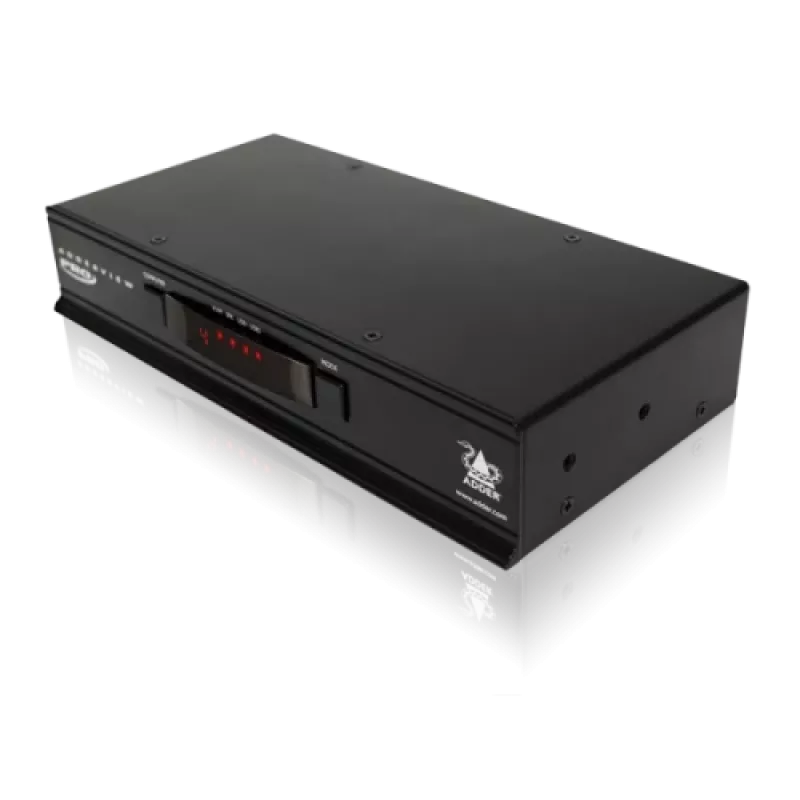 Adder ADDERView 4 PRO DVI KVM/Audio/USB-Switch - 4 Ports, 1 lokaler Benutzer, Rack-montierbar AV4PRO-DVI-IEC